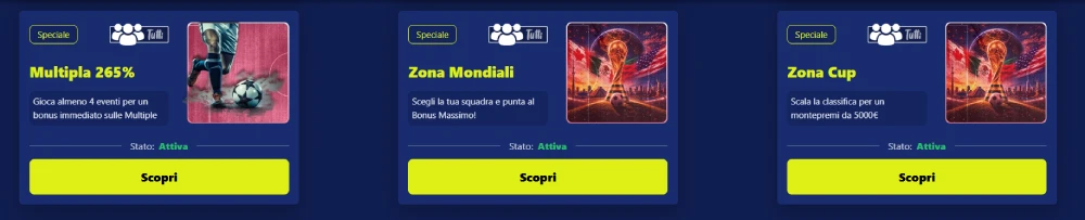 Promozioni scommesse ZonaGioco